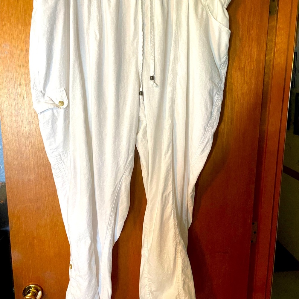 5X White Pull Up Style Pants with Draw String